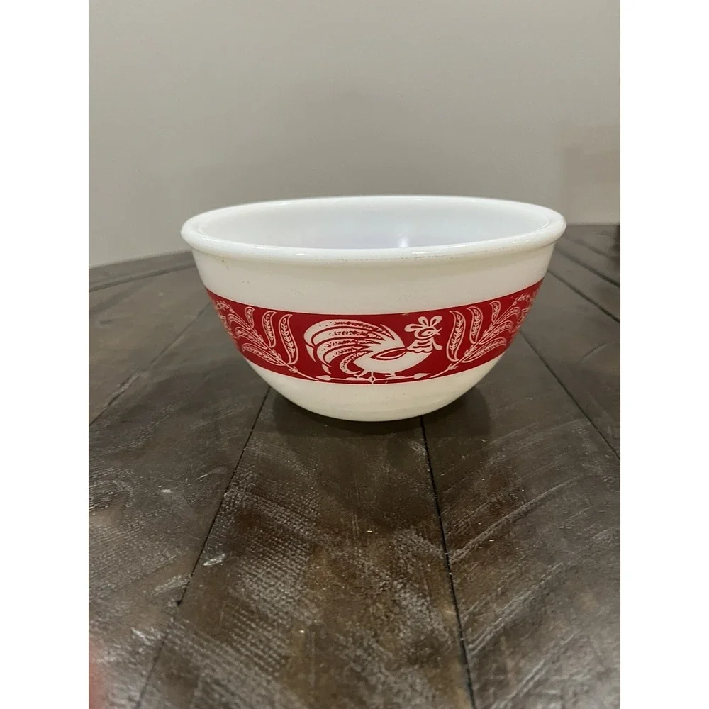 Vintage Hazel Atlas Red‎ Rooster Band 7